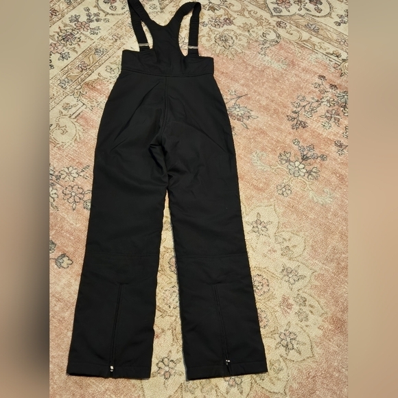 Fera Ladies Black Zip Front Bib Snowpants Boot Zippers Size 6 L - Picture 5 of 12